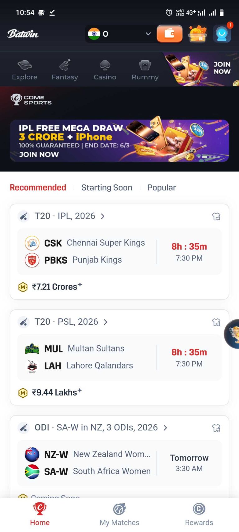batwin fantasy cricket app
